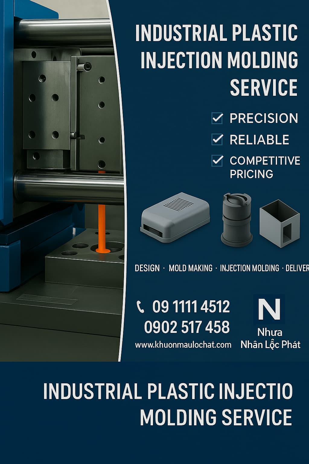 Nhận Gia Công Sản Phẩm Nhựa Công Nghiệp – Thiết Kế & Ép Theo Mẫu